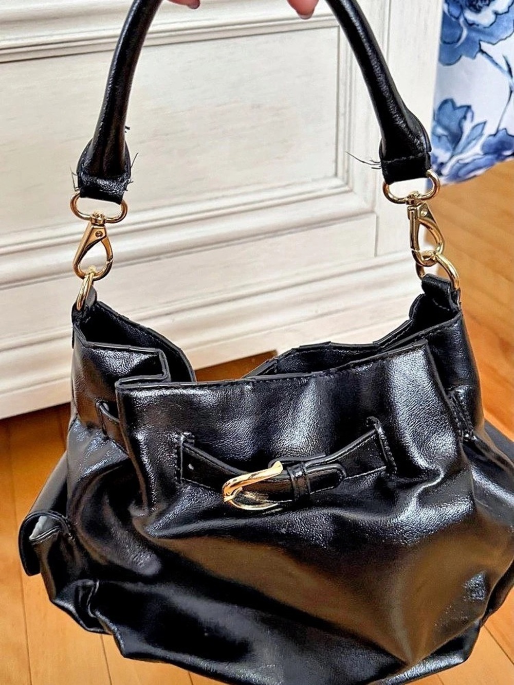 Macy’s on 34th Ansleyy Glazed Bucket Bag